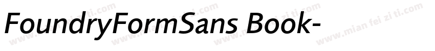 FoundryFormSans Book字体转换